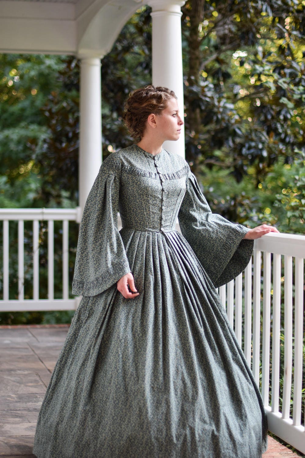 Civil War Day Dress Reenactment Clothing Victorian Dickens