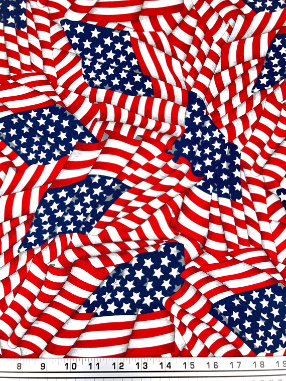 USA Fag fabric  American flag  fabric  Patriotic USA fabric 