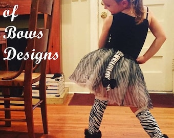 Zebra Tutu Costume, Toddler Girl Halloween Costume. Girls Halloween Costume, Zebra Ears and Tail