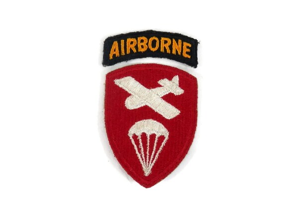 WWII Military Patch Airborne Command w/Tab 2 pc Shoulder