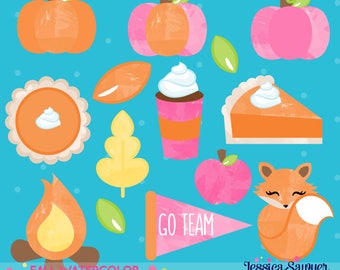 INSTANT DOWNLOAD - Fall Watercolor Clipart for planner stickers, classroom decor, or scrapbooking