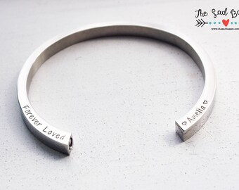 Cremation Urn Cuff Bracelet | Personalized Hand Stamped Cremation Jewelry | Cremation Urn | Memorial Jewelry | In Loving Memory | Pet