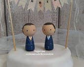 Groom & Groom Cake Toppers, Mr and Mr Cake Topper, Personalised Cake Topper, Gay Wedding, Cake Topper, Civil Partnership, His 'n' His