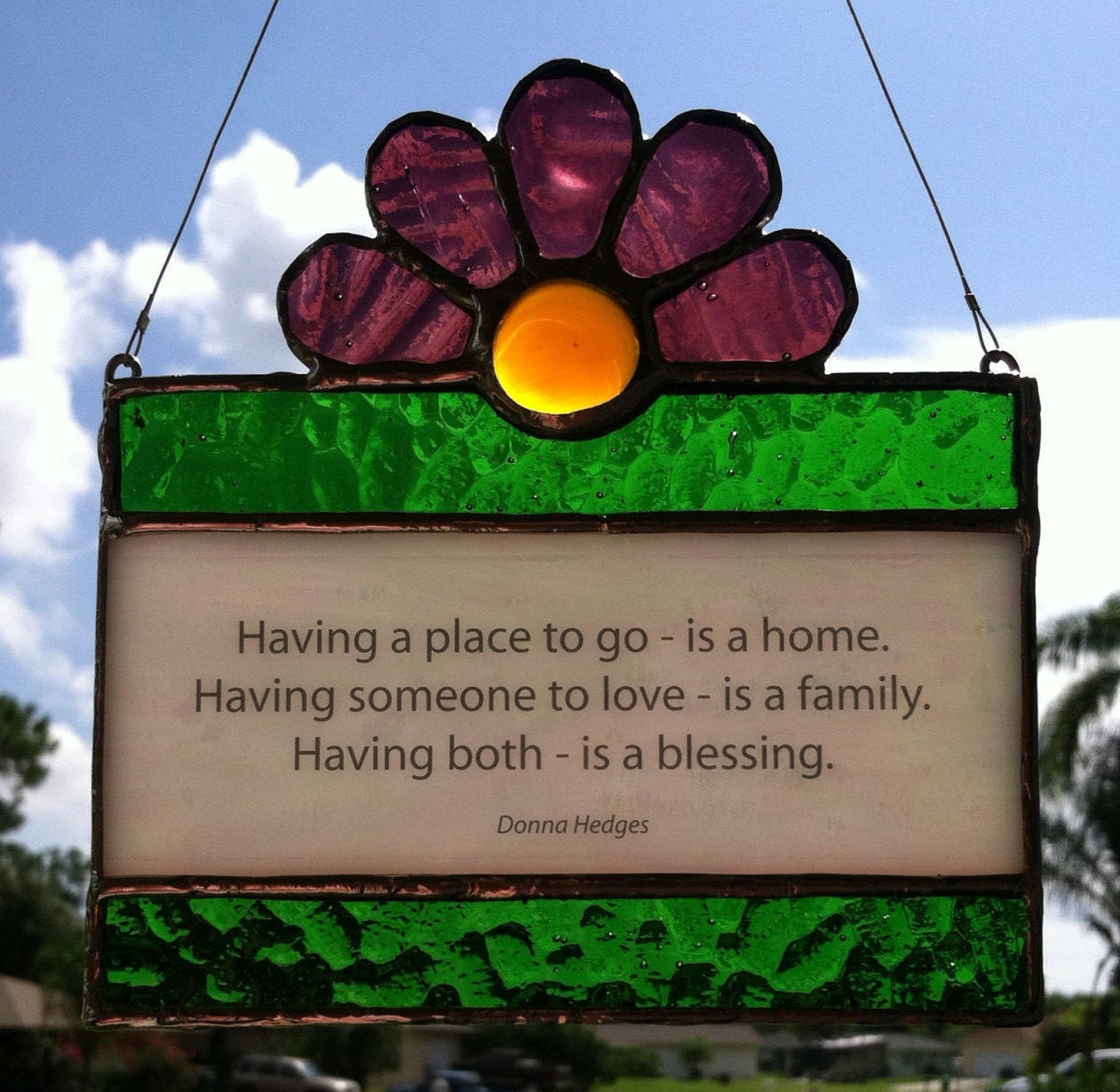 Stained Glass Quote Suncatcher