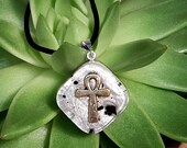 Ankh Black Tourmaline Orgone Pendant – Crystal Healing Pendant for Grounding, Balancing and Protection - EMF Protection - Small