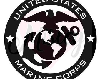 United States Marine Corps Emblem SVG, PNG, and STUDIO3 Cut Files for Silhouette Cameo/Portrait and Cricut Explore DIY Craft Cutters