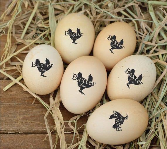 Custom Chicken Egg Stamp Homesteading Coop rubber stamp