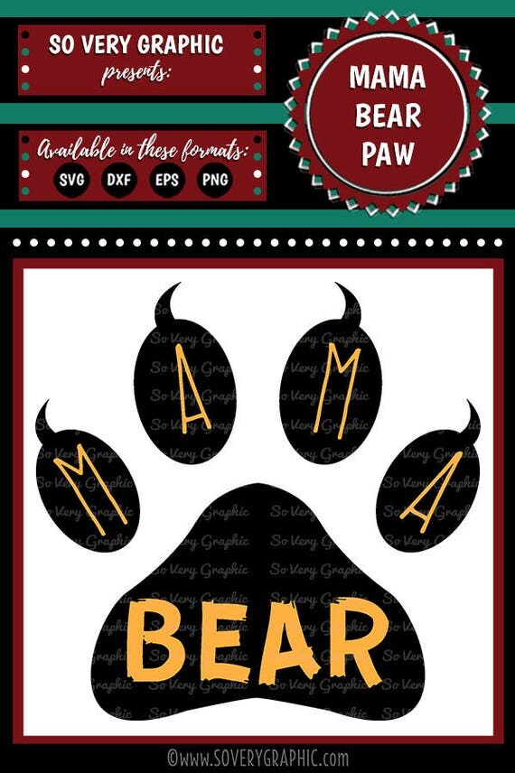 Download Mama Bear Paw SVG Cutting File for Cricut / Silhouette