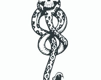 Dark mark cosplay temporary tattoo Harry Potter Malfoy Death Eater cosplay