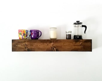 Floating Shelves | Wooden Shelves Floating | Floating Shelf | Farmhouse Decor | Rustic Shelves