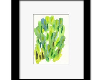 Green abstract art | Etsy