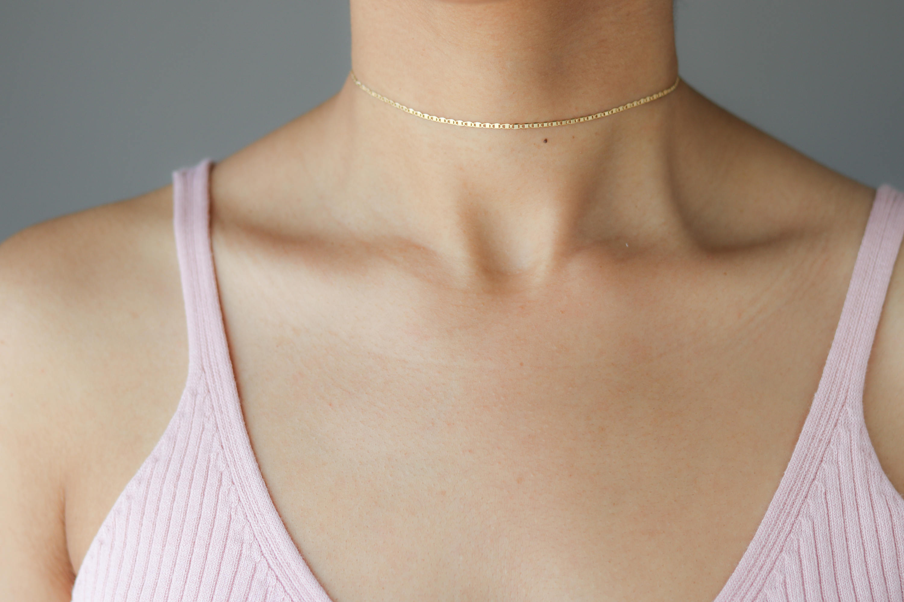 Dainty Gold Chain Choker Gold Choker Necklace Delicate