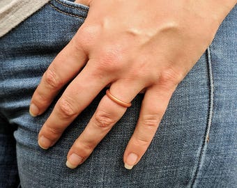 Copper Thin and Stackable Silicone Wedding Ring | Silicone Band | Cross Fit Ring | Active Lifestyle Ring | Silicone Ring | Womens Ring