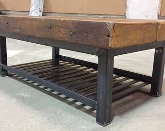Chunky Reclaimed Pine Coffee Table/ Media Center