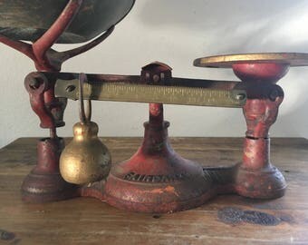 Antique Fairbanks Cast Iron Scale / Vintage Home / Antique Decor