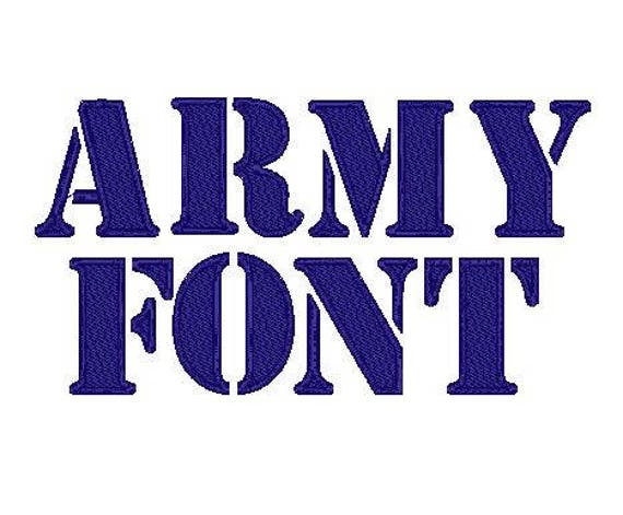 Army Font 3 sizes 9 Formats