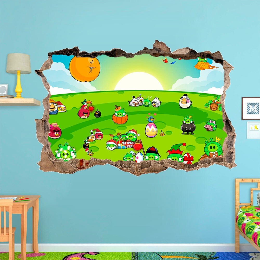 Angry Birds 3D Wall Decal Sticker Vinyl Decor Mural