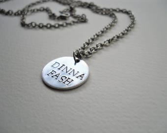 Dinna Fash - Outlander Inspired Hand Stamped Necklace