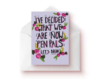 Pen Pals / Friendship Card / Best Friend Gift / Keep In Touch / Thinking Of You Gift / Cards / Friendship / Gift For Her