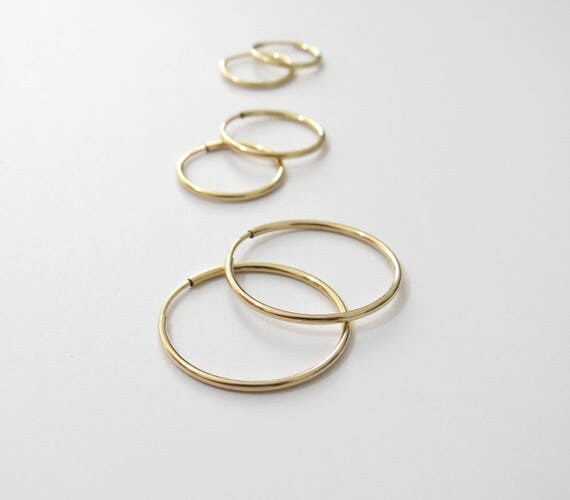 Thin GOLD hoops High quality gold hoops 14k gold filled