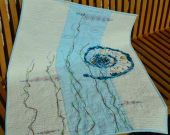 Contemporary textile wall panel "Nautilus"