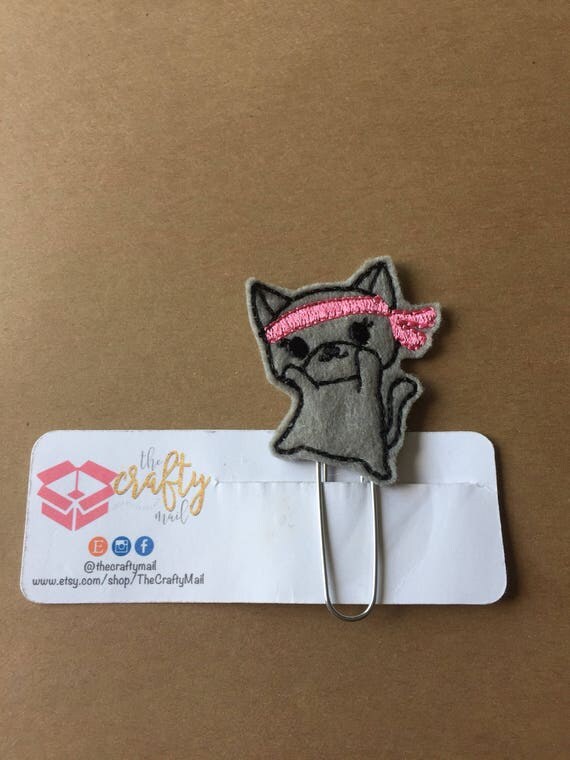 Ninja Kitty Clip/Planner Clip/Bookmark. Cat planner clip