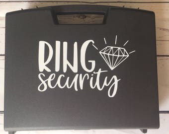 Ring security ring bearer briefcase prop ring pillow