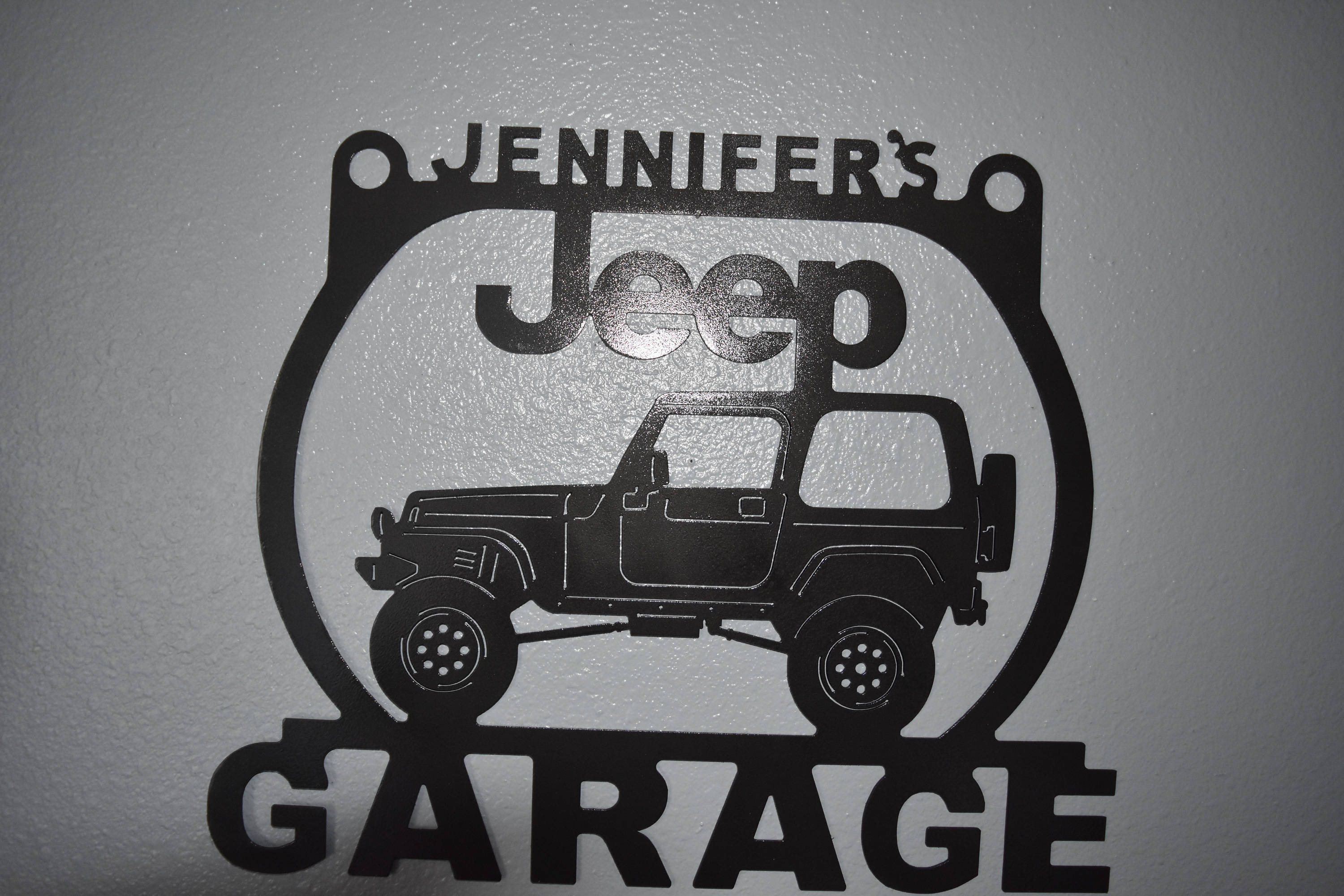Jeep Wrangler TJ Metal Garage sign Personalized shop sign Jeep