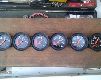 Six gauges, for diesel punk, steampunk, or other projects