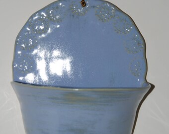 Handmade pottery wall planters. Wall planters. Pottery wall pockets.