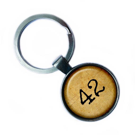 Hitchhiker's Guide to the Galaxy 42 Keychain