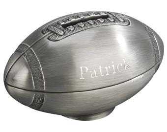 Football Bank - Personalized Football Bank - Child's football Bank - Kids football Bank - Coin Bank - Ring Bearer Gift