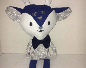 blue reindeer stuffed animal