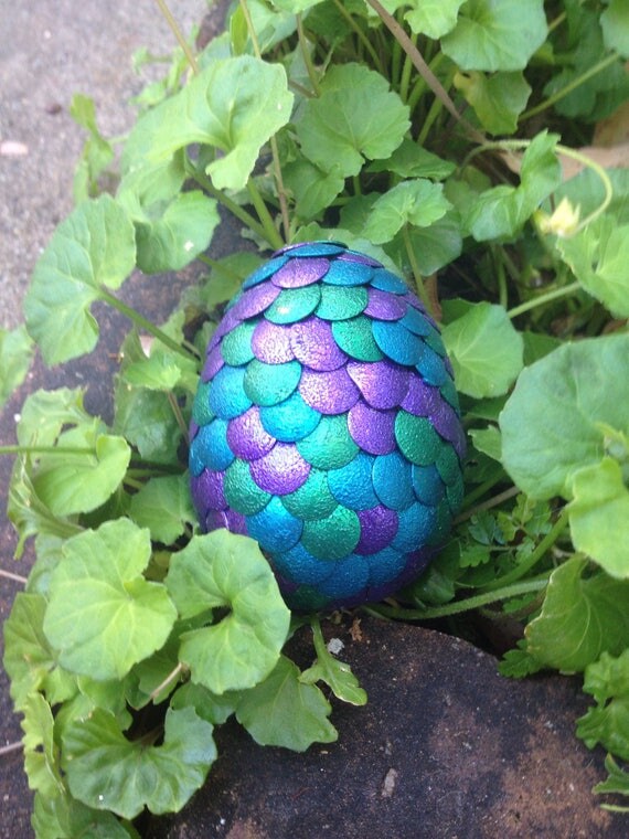 Dragon Egg Metallic Scales Small Dragon Egg Blue Green