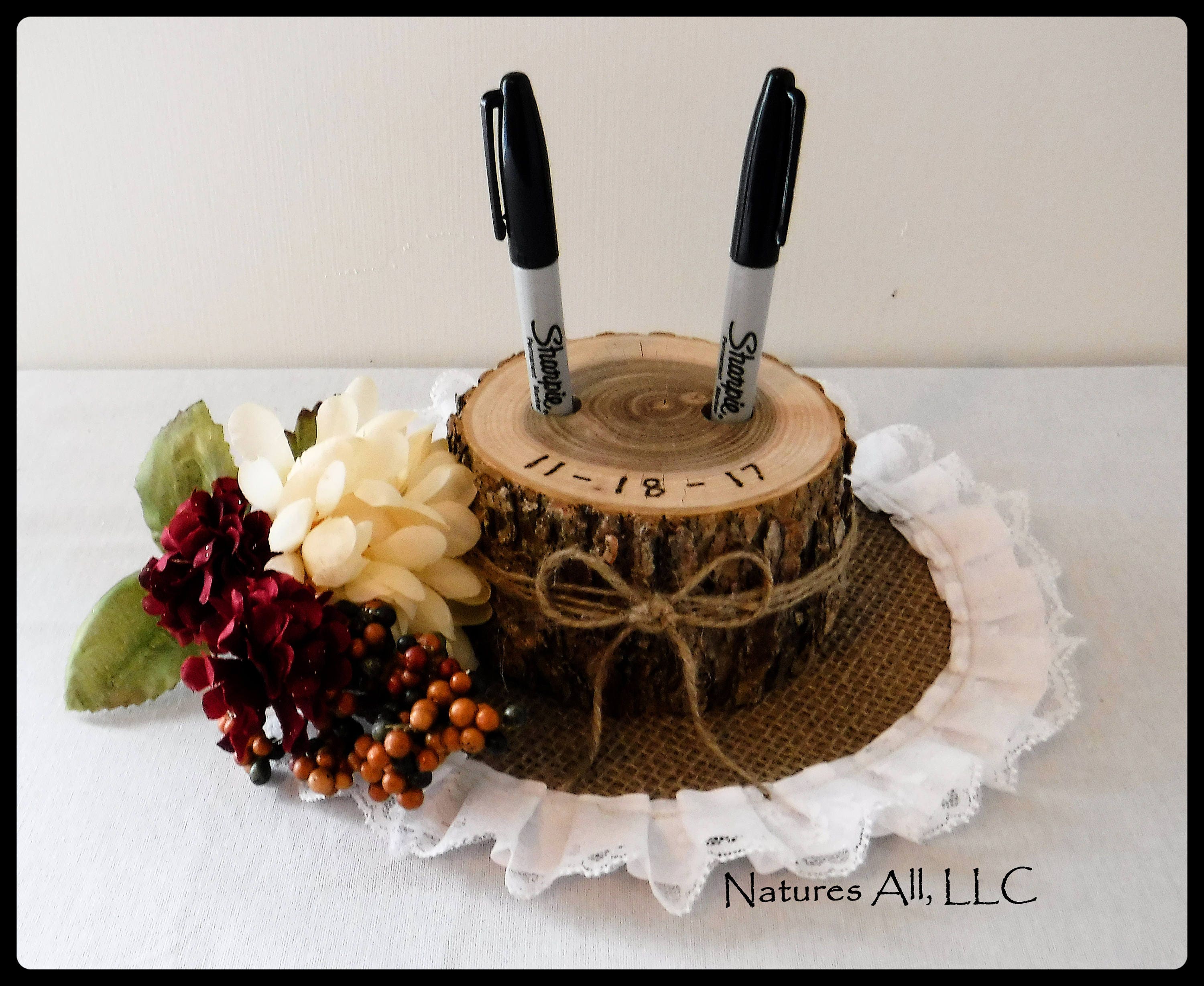 Pen Holder Guest Book Ash Rustic Wood Log And Country Wedding Decor Ideas Pen Holder Guest Book Ash Rustic Wood Log And Country Wedding Decor Ideas