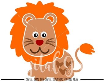 Lion svg / dxf / eps / png files. Digital download. Compatible with Cricut and Silhouette machines. Small commercial use ok.