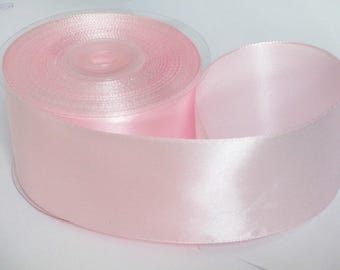 1 m 50mm pink satin ribbon