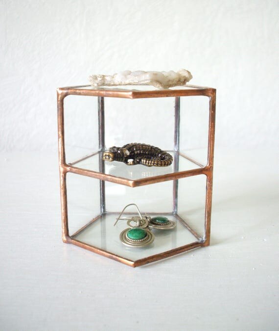 Small Copper Display Case Engagement Ring Case Copper Ring