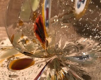 Vintage Murano Glass Flower Art Glass Flower
