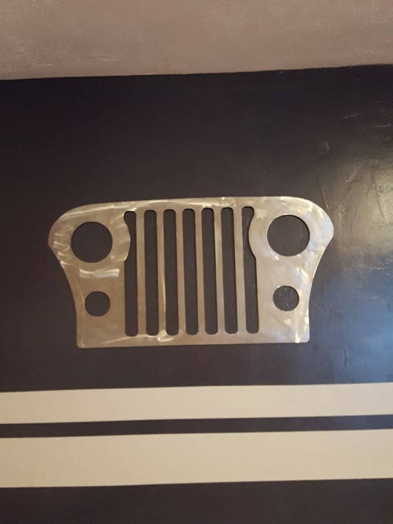 Jeep grill wall artplasma cutsteelAuto wall art.