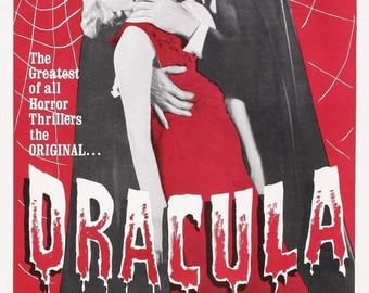 Back to School Sale: DRACULA Movie Poster 1931 Bela Lugosi Universal Monsters