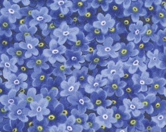 Moda Wildflowers Basics Quilt Fabric 1/2 Yard By Sentimental Studios Blue 32365 11