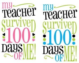 Download SVG DXF "My Teacher Survived 100 Days of Me" from KristiKsKreations on Etsy Studio