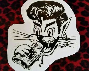 Stray Cats sticker-"Drink That Bottle Down"