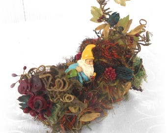 Handmade Woodland Fairy, Faerie Garden Furniture Miniature Gypsy Bed By Willow Bloome