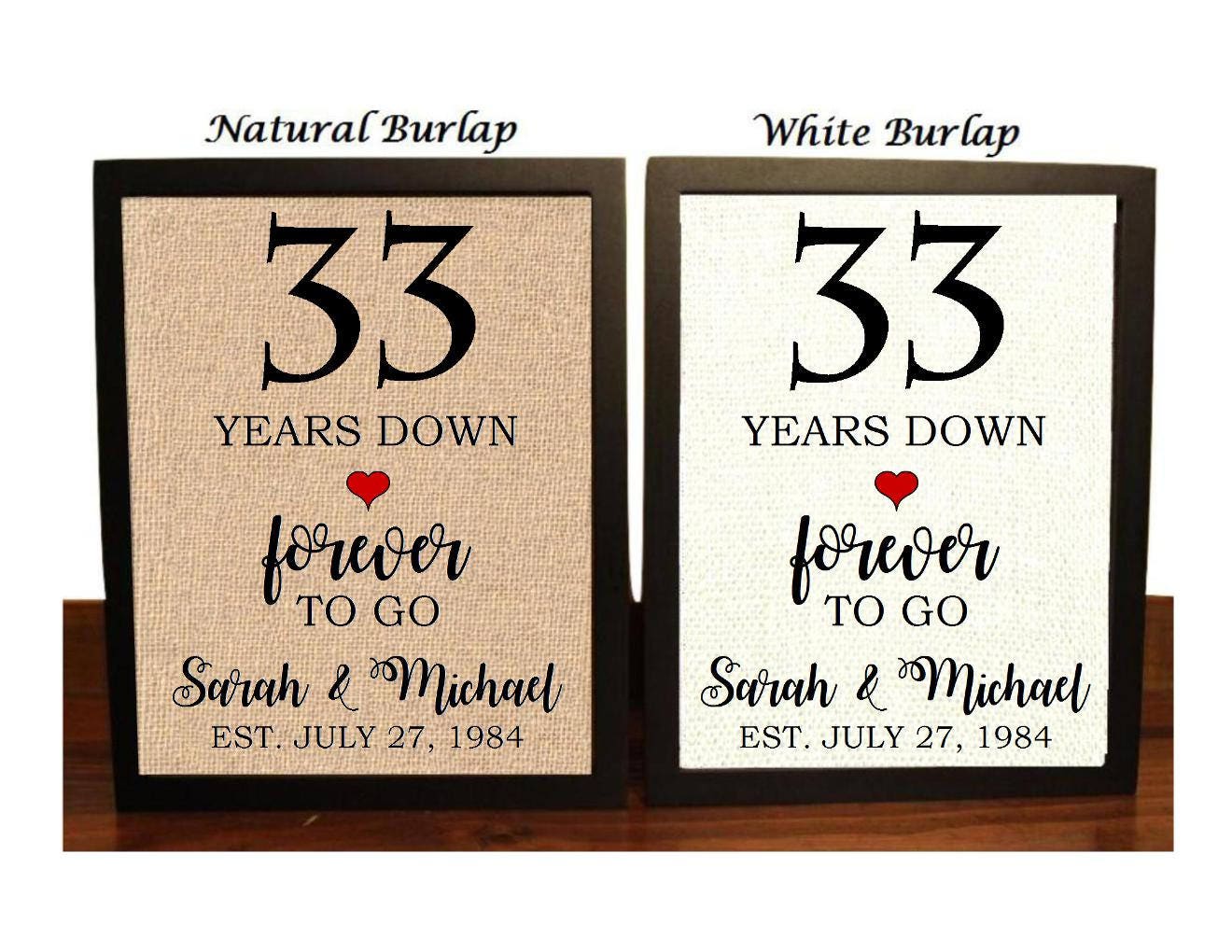 33rd Anniversary  Gift  33rd Wedding  Anniversary  Gift  Gift 