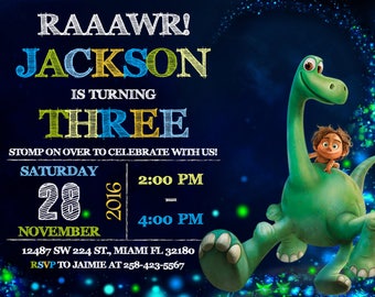 The Good Dinosaur Invitation Birthday The Good Dinosaur Party