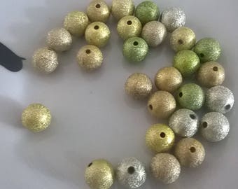 Set of 30 granitees and sparkly STARDUST beads