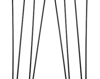 28 inch Ready to ship Handmade Hairpin Legs table leg desk leg Steel black powder coated ( Set of 4 )