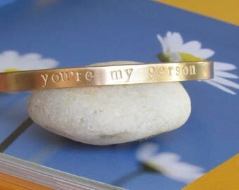 Best Friend Gift Custom bracelet Best Friend Birthday Gift Greys Anatomy gift Best Friend Bracelet You're My Person bracelet Youre my Person